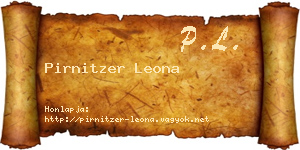 Pirnitzer Leona névjegykártya
